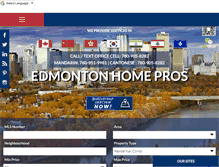 Tablet Screenshot of edmontonhomepros.ca